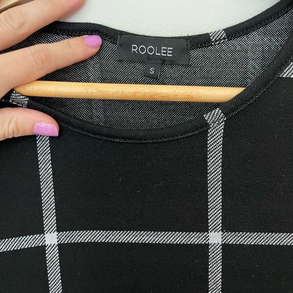 Roolee black grid checked midi-dress - Picture 5 of 5